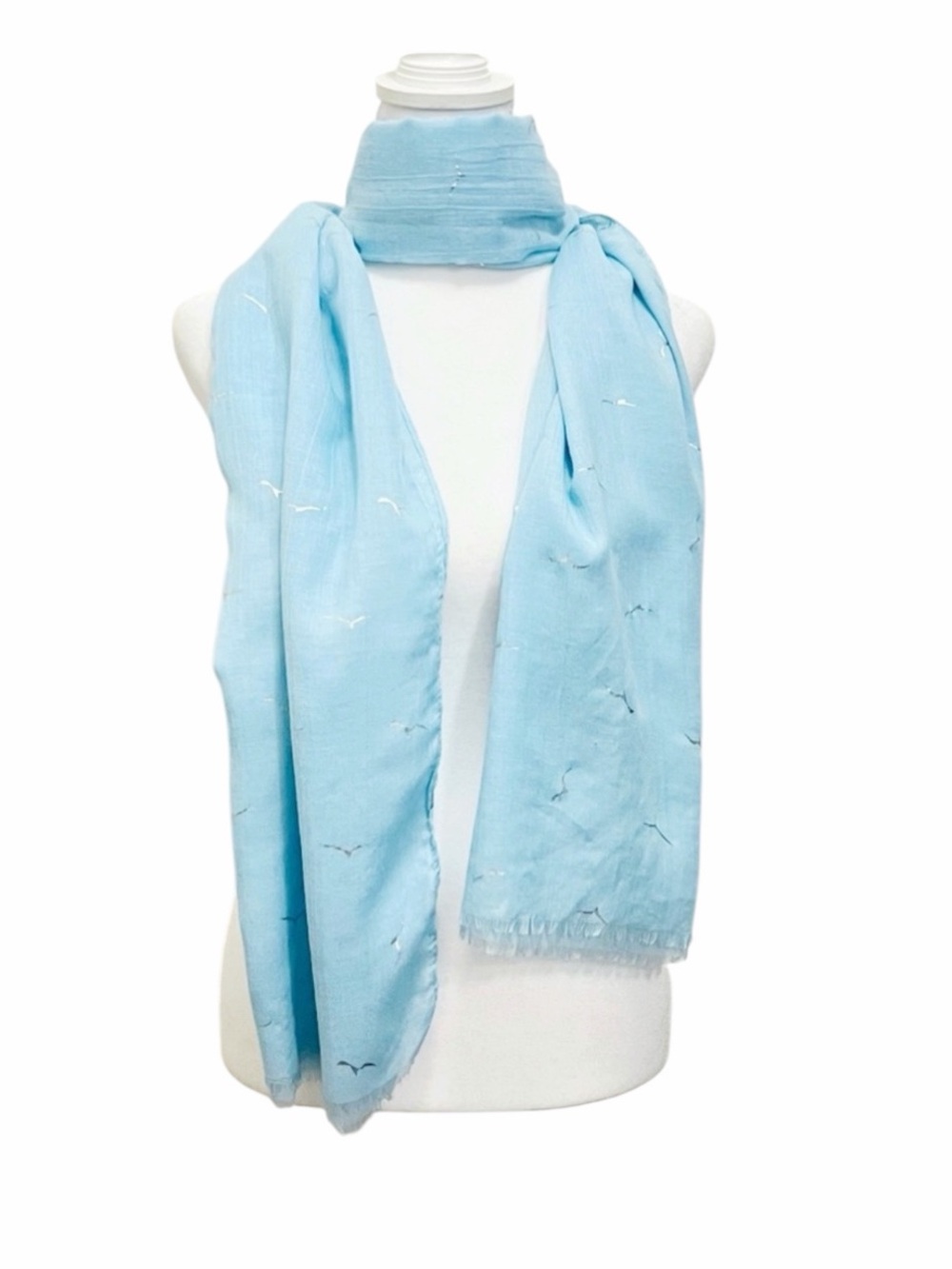 Light Blue Pashmina Scarf Stole, Cashmere Scarf, Winter Scarf